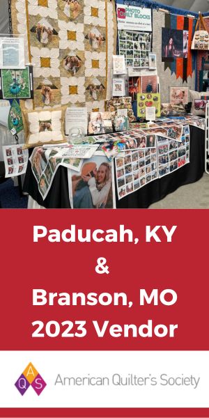 Photo Quilt Blocks AQS American Quilter's Society Vendor 2023