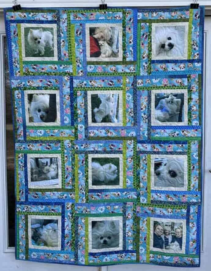 Log Cabin Photo Quilt by Carol Moore