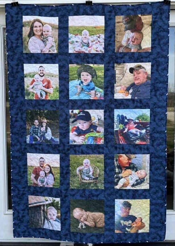 Block and Sashing Photo Quilt by Lori McCroskey