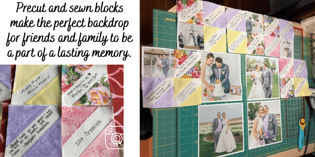 wedding quilt in process